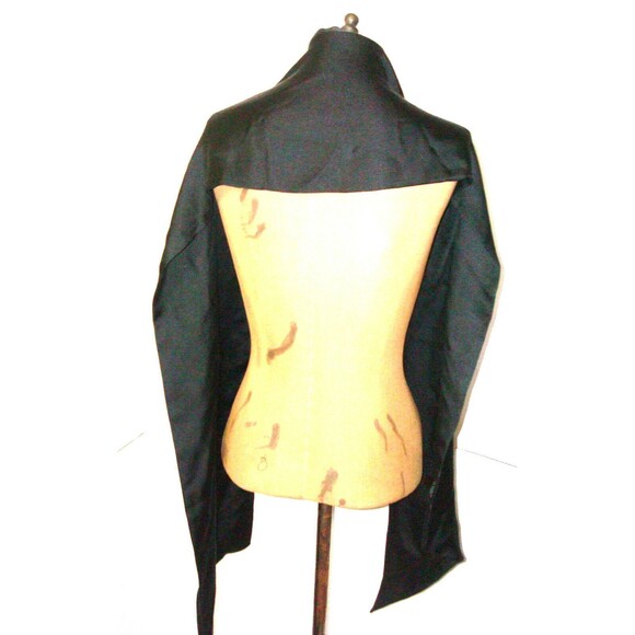 New 100% Silk Long Scarf Worth New York Womens Mens Assymetric Ends Angle - Picture 1 of 3